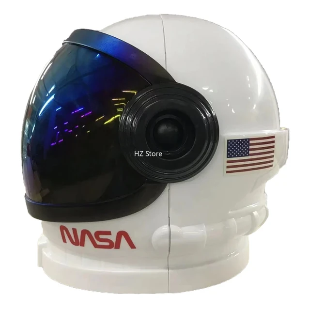 Na-sa-casco de astronauta con visera móvil, máscara espacial de Cosplay  para adultos, niños, regalo