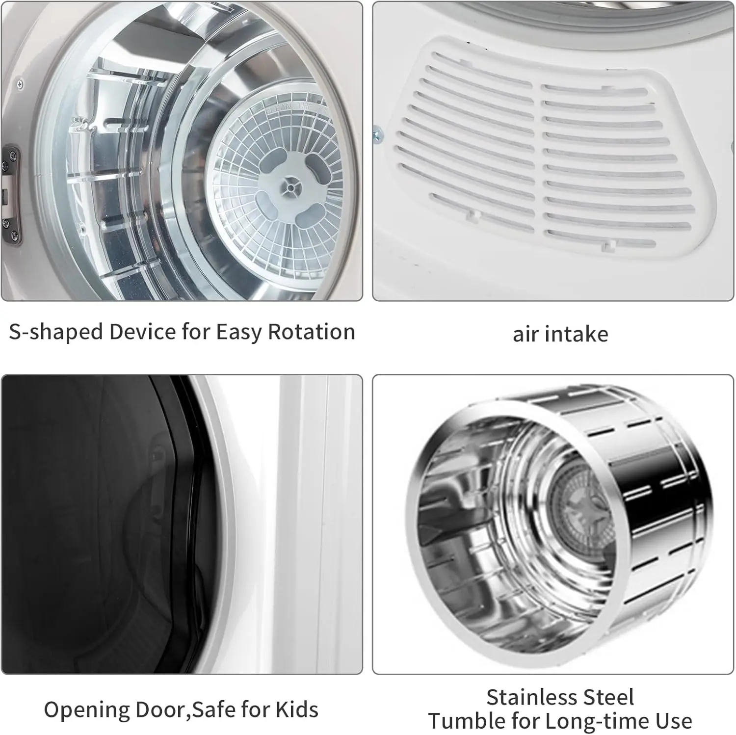 G46000451 Clothes Dryer Stainless Steel Tub Makes This Clothes Dryer More Durable, and You Can Use It for A Longer Time