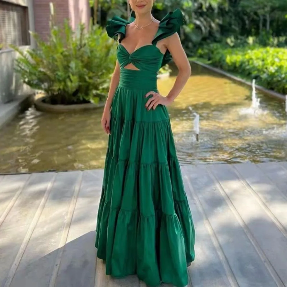 

Koendye Daudi Saudi Arabia Prom Dresses Sexy Backless Women Wear Long Ruched Formal Party Evening Gowns A Line Bridesmaid Dress