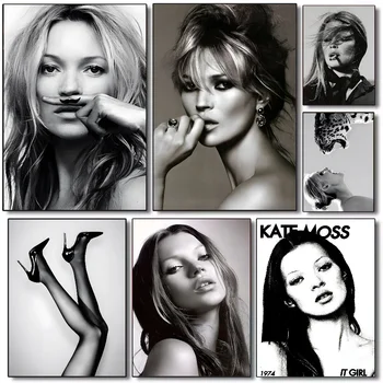 Kate Moss Fashion Modern Art Poster HD art sticky wall waterproof home living room bedroom bar aesthetic decoration