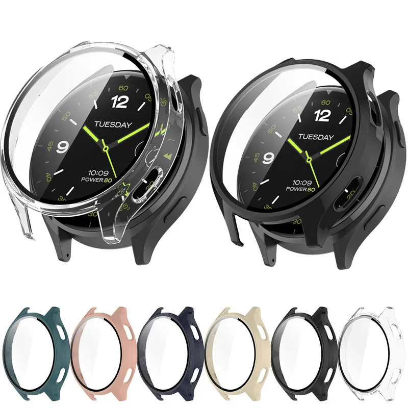 

Защитная пленка с твердым краем, чехол для часов Xiaomi Watch 2, стекло для экрана + защитный бампер из поликарбоната, Сменные аксессуары для умных часов
