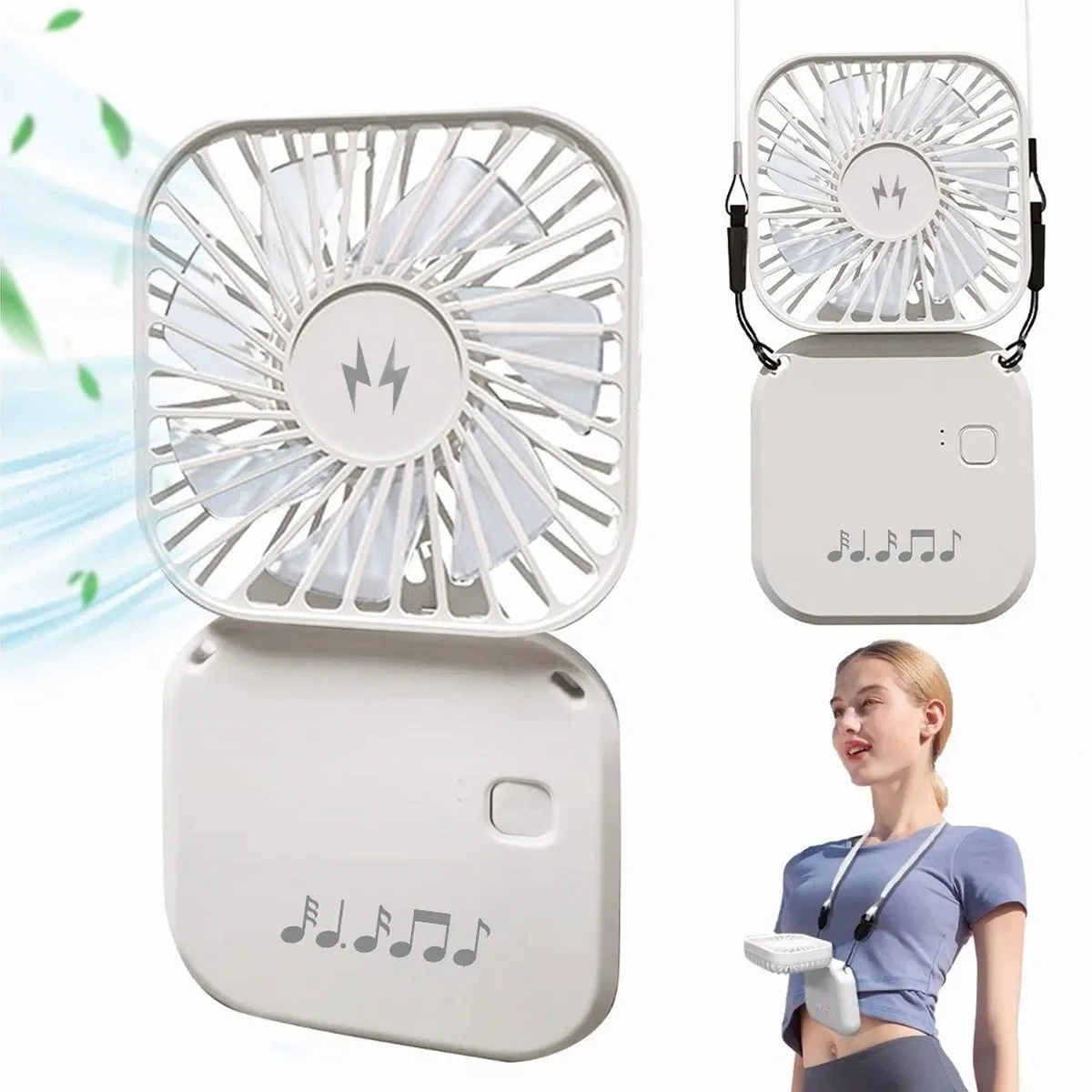 

Портативный USB-вентилятор, перезаряжаемый персональный мини-вентилятор охлаждения с регулируемой скоростью, бесшумная работа для офиса, путешествий, кемпинга-S