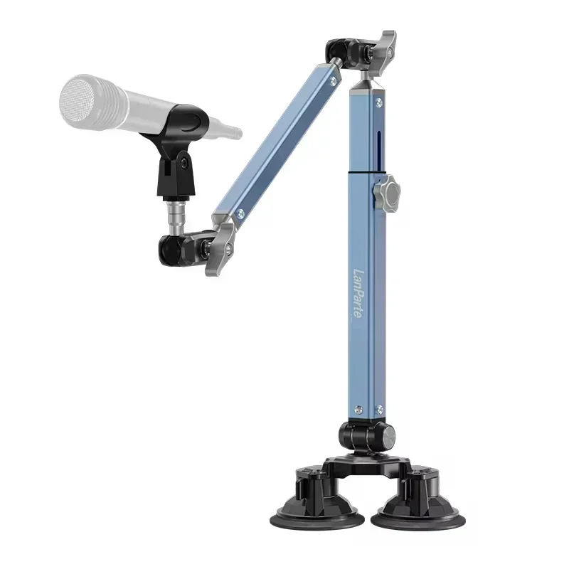Microphone Stand Professional Dual Suction Mount 360&deg; Microphone Boom Arm Mic Stand Microphone Clamp Holder Accessories For Streaming