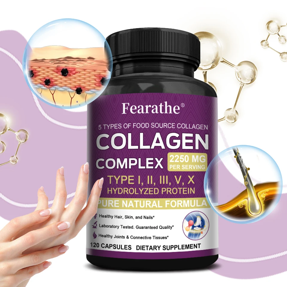 Multi-collagen Capsules For Men And Women Hydrolyzed Types I Ii Iii V X_voghion.com