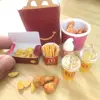 NEW 1/6 Scale Dollhouse Miniature Fried Chips Chicken Leg Ice-cream Orange Juice Mini Fast Food for Doll House Kitchen Play Toys 1