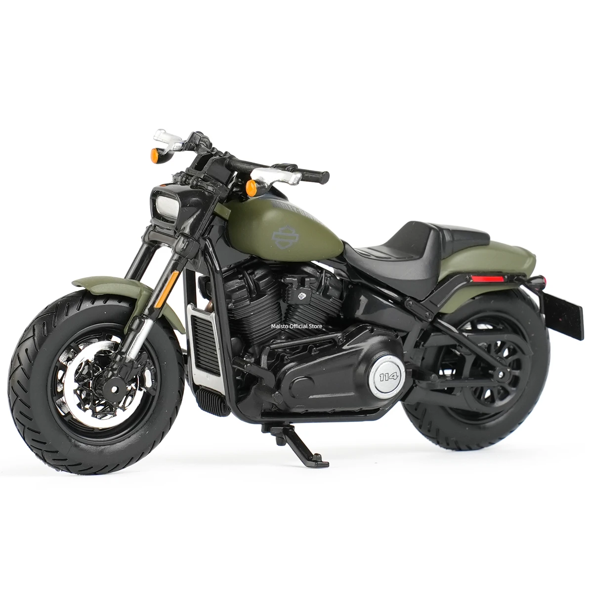 Maisto 1:18 Harley-Davidson 2022 Fat Bob 114 Die Cast Vehicles Collectible Hobbies Motorcycle Model Toys 2