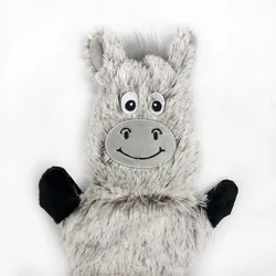 Durable Chew - Resistant Squeaky Plush Dog Toy - Interactive Teething and Training Aid (Donkey)