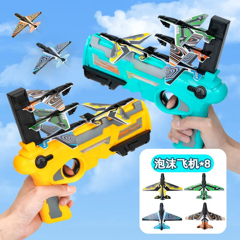 

Airplane Launcher Toy Ejection Foam Glider Plane Catapult Kid Play Shoot Game Aircraft Launch Gun Children Outdoor Sport Boy Toy