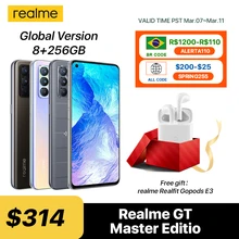 Realme – Smartphone GT Master Edition, Snapdragon 6 + 128/8 + 256 go, 778G, 120Hz, AMOLED, 65W, Charge SuperDart, Version globale=