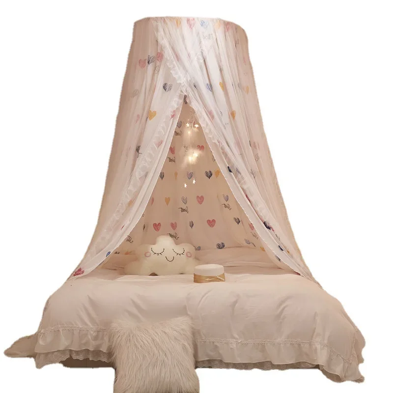 Double Layer Bed Curtain Princess Suspended Dome Mosquito Net Household Shading Curtain Bed Cover Mosquito Net Room Decor