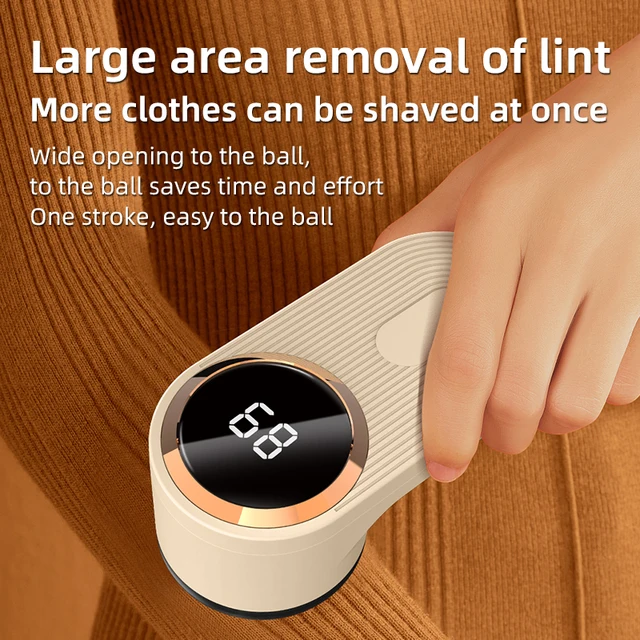 Electric Lint Remover Fuzz Pellet Remover With LED Display Typc-C Charging Portable Clothes Hair Ball Trimmer ​Sweater Shaver 4