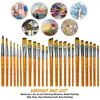 6pcs Professional Paint Brushes Set Artist Paintbrushes For Acrylic Oil Watercolor Acrylic Painting For Body Face Rock Canvas 5