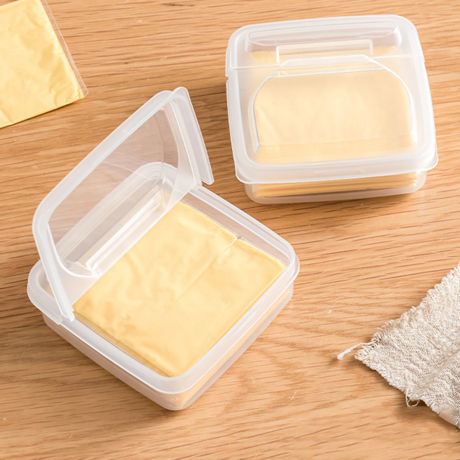 New Cheese Slice Storage Box Fridge Butter Container Portable