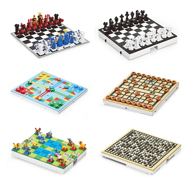 Jogo de xadrez internacional viagem dobrável tabuleiro xadrez conjunto  blocos brinquedos adultos crianças mini tijolos crianças presentes  educativos - AliExpress