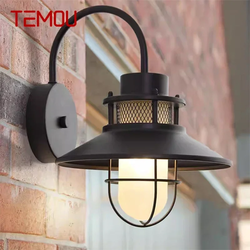 

TEMOU Contemporary LED Outdoor Wall Lamps Electric Simplicity Waterproof Balcony Hallway Courtyard Villa Gate Hotel