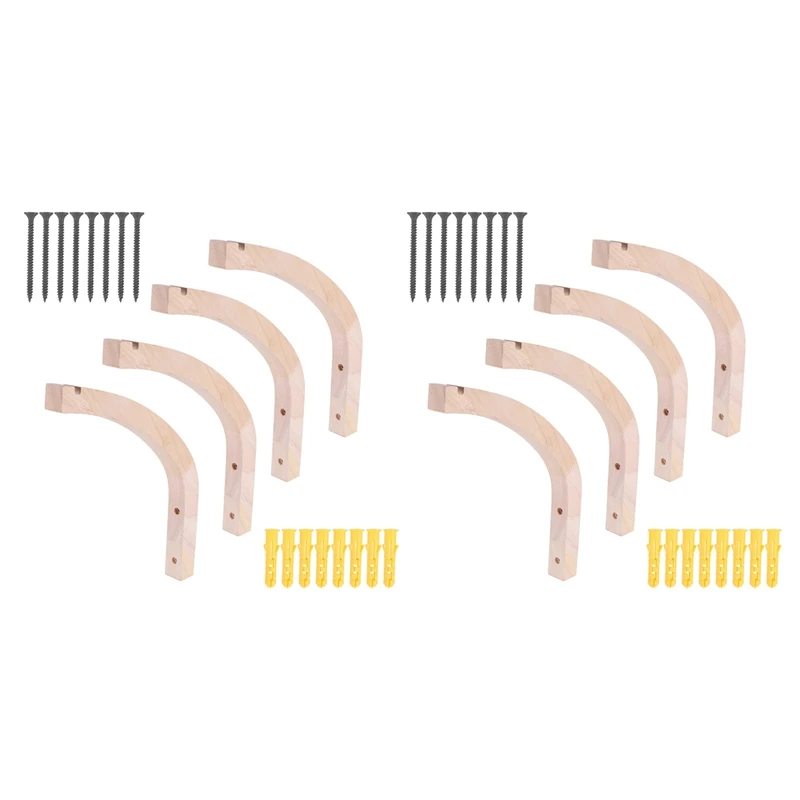 

Вешалка для растений, настенные кастрюли для комнатных растений, деревянные настенные крючки для растений, крючки для корзины для фонарей, 8 шт.