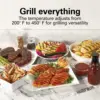 Beach Electric Indoor Searing Grill with Viewing Window & Adjustable Temperature Control to 450F, 118 sq. in. Surface S 5