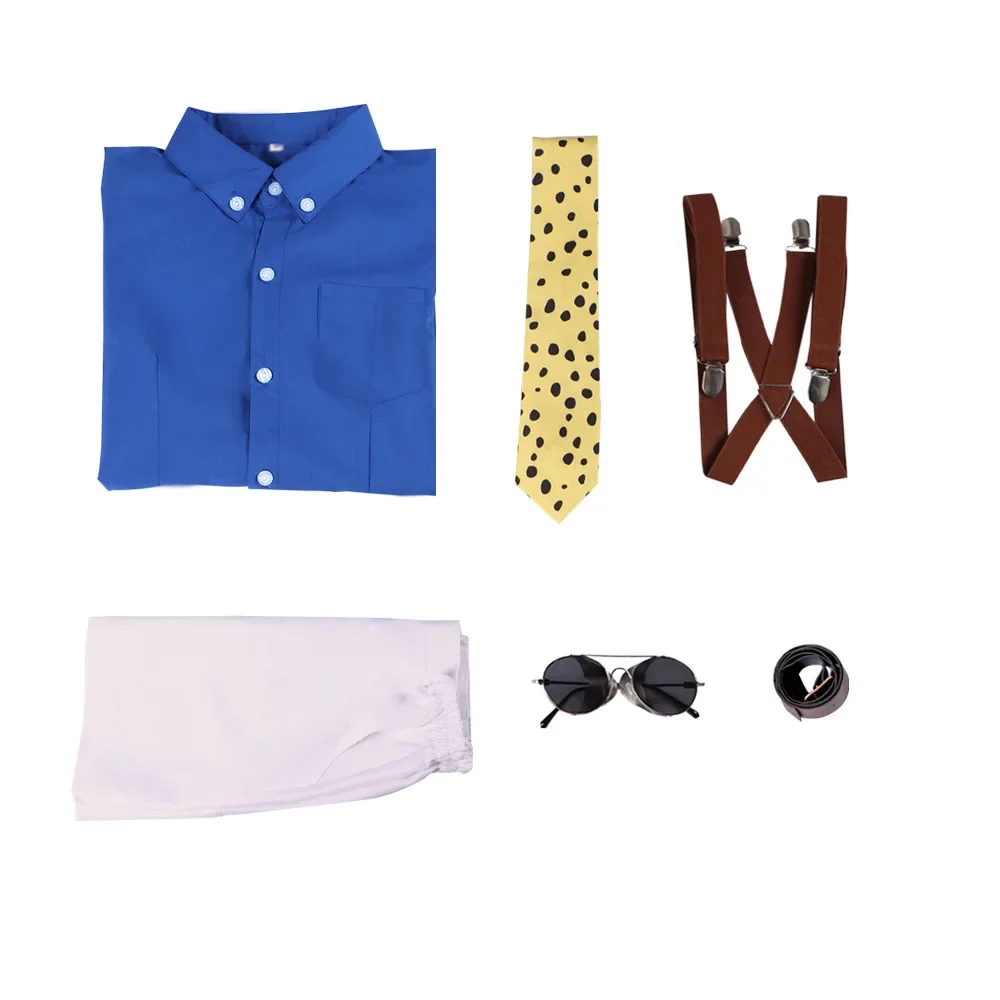 Nanami Cosplay Kostuum Kento Uniform Slim Fit Dames Shirt Met Stropdas Jarretelbril Anime Jujutsu Prop Cravat Outfit Cadeau