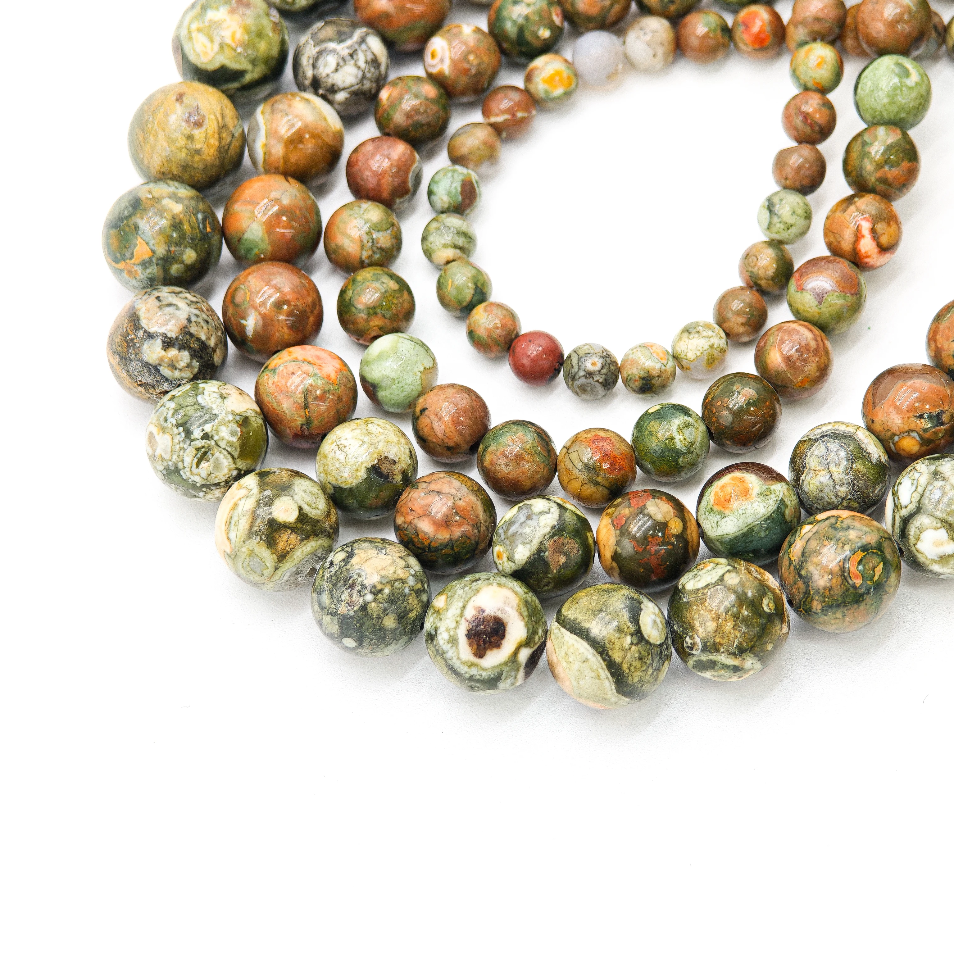 Perlina Di Pietre Preziose Naturali MISTE. Perlina Rotonda Da 6 - Foto 4