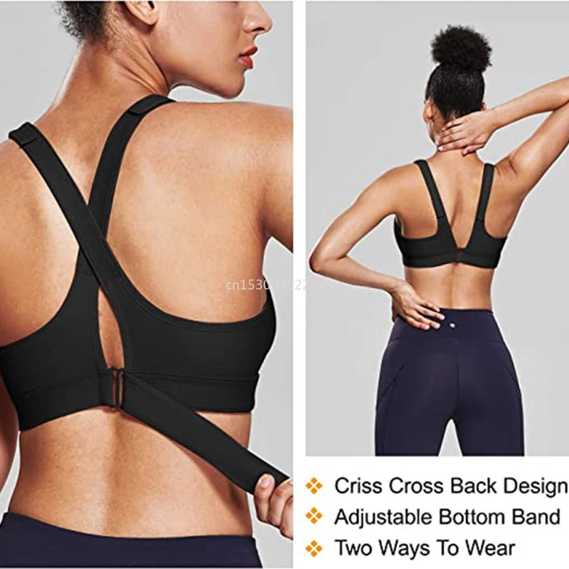 Sports Bra Women Sportswe Crop Sport Top Adjustable Belt Zipper Yoga  Running Bras Push Up Vest Shockproof Underwear Gym Bralette