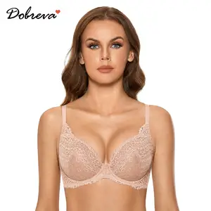 DOBREVA Women's Lace Bra Front Closure Bras Plunge See Through Underwire -  AbuMaizar Dental Roots Clinic