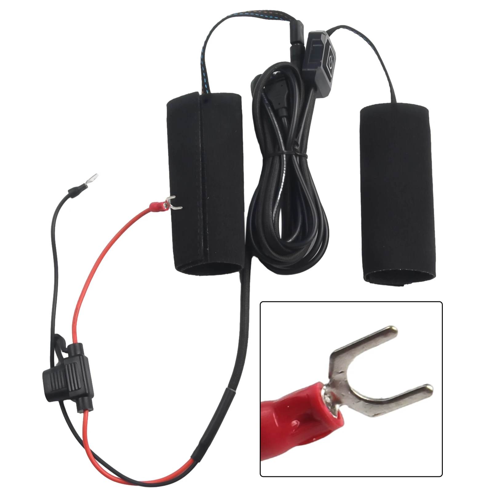 

1 Set Of Universal 12V 3-Gear Motorcycle Heated Hand Grips With 2pcs Waterproof Handlebar Heater Warmer Kit For Most Size Motors