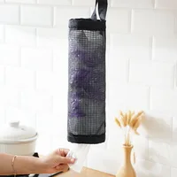 Kitchen Wall-mounted Storage Basket, Household Large-capacity Plastic Bag Storage Bag Plastic Bag Storage Box Wall Hanging Bag 5