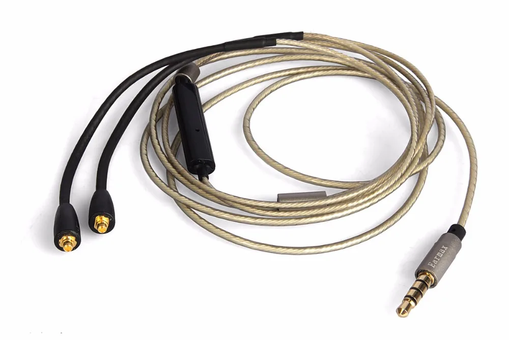 Replace Upgrade Silver Plated Audio Cable With remote mic For FiiO F5 F9 F9SE F9Pro FH1 FH5 FA7 FA1 FH7 FH5s Earphone | Электроника