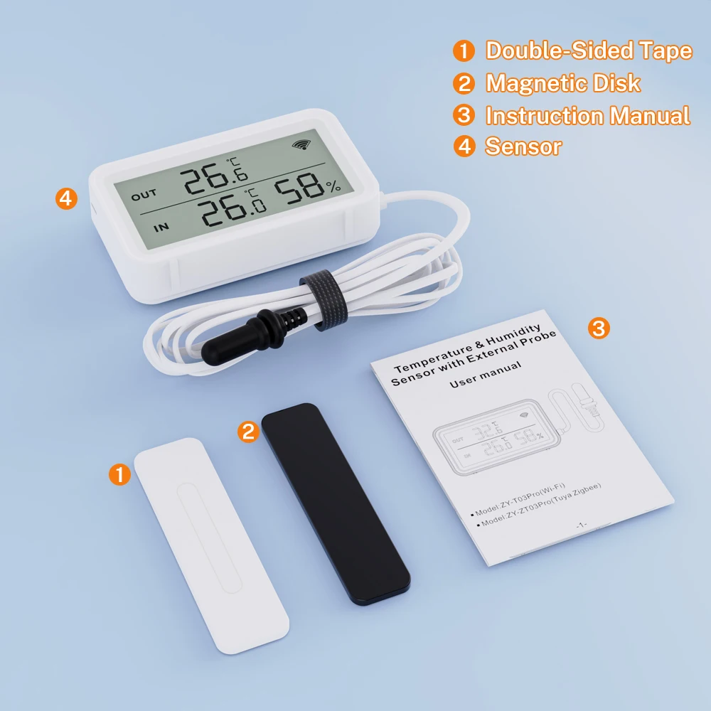 Tuya Zigbee/WIFI Hygrometer Thermometer Temperatur- und Feuchtigkeitssensor Detektor Smart Life Fernbedienung Unterstützt Alexa Google Home – Detail 14