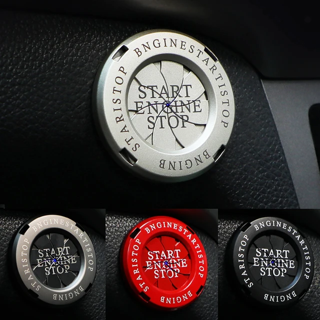 Autocollant de décoration de bouton de modification de démarrage de voiture  à un bouton Housse de protection pour interrupteur d'allumage. Accessoires