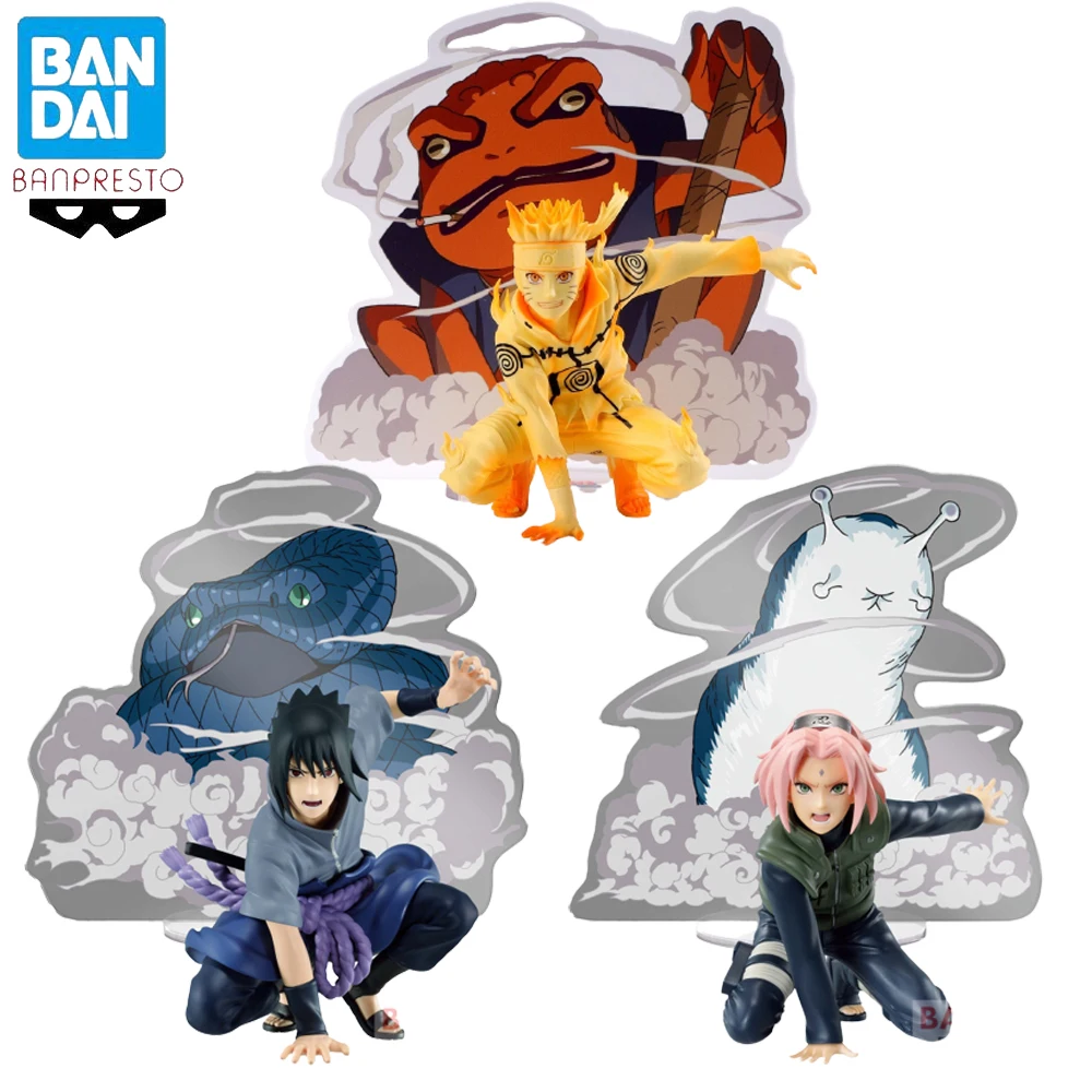 

Оригинальные панели Banpresto, очки Наруто удзумаки Наруто Учиха Саске харано Сакура, фигурка аниме, оригинальная модель игрушки