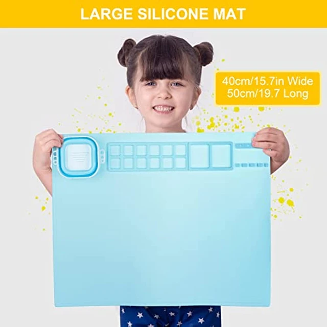 Silicone Mat For Crafts Art Painting Pad Washable Nonstick Drawing Boards Silicone  Artist Mat With Cup For Kids DIY Creations - AliExpress