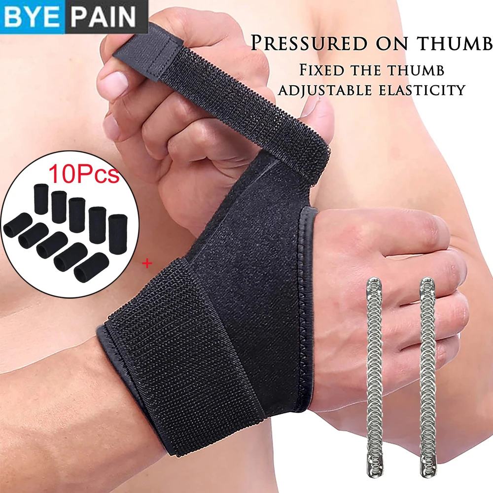 

BYEPAIN 11Pcs Thumb Wrist Stabilizer splint for Trigger Finger, Pain Relief, Arthritis, Tendonitis, Sprained and Carpal Tunnel