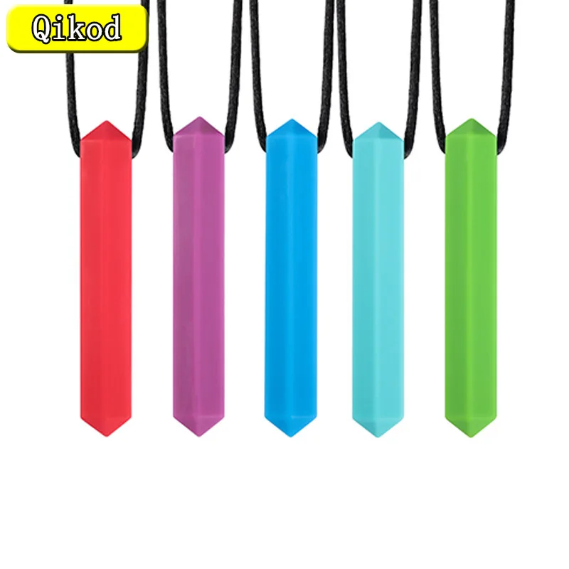 5 Colors Silicone Teething Toys Beads Baby Teether Autistic Children's Sensory Chewing