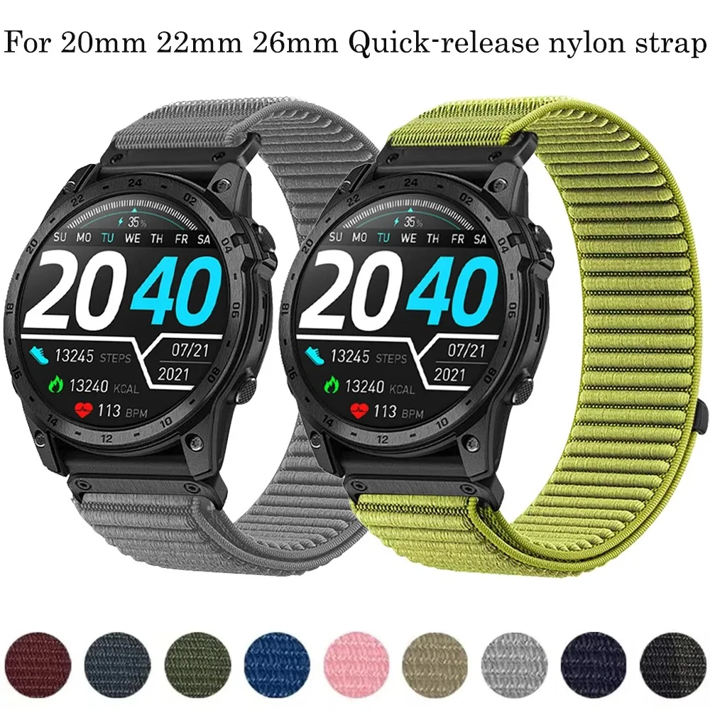 Quick-Release Breathable Nylon Watch Strap in Multiple Sizes