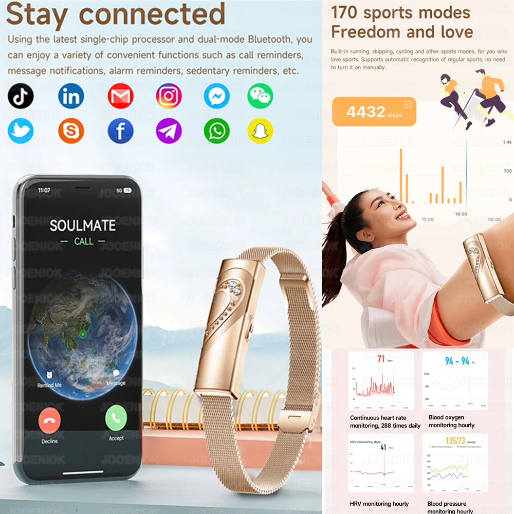 남성 여성 스마트 팔찌 방수 스포츠 피트니스 트래커 심박수 수면 모니터 건강 스마트 밴드 안드로이드 iOS 용 Smartwatch