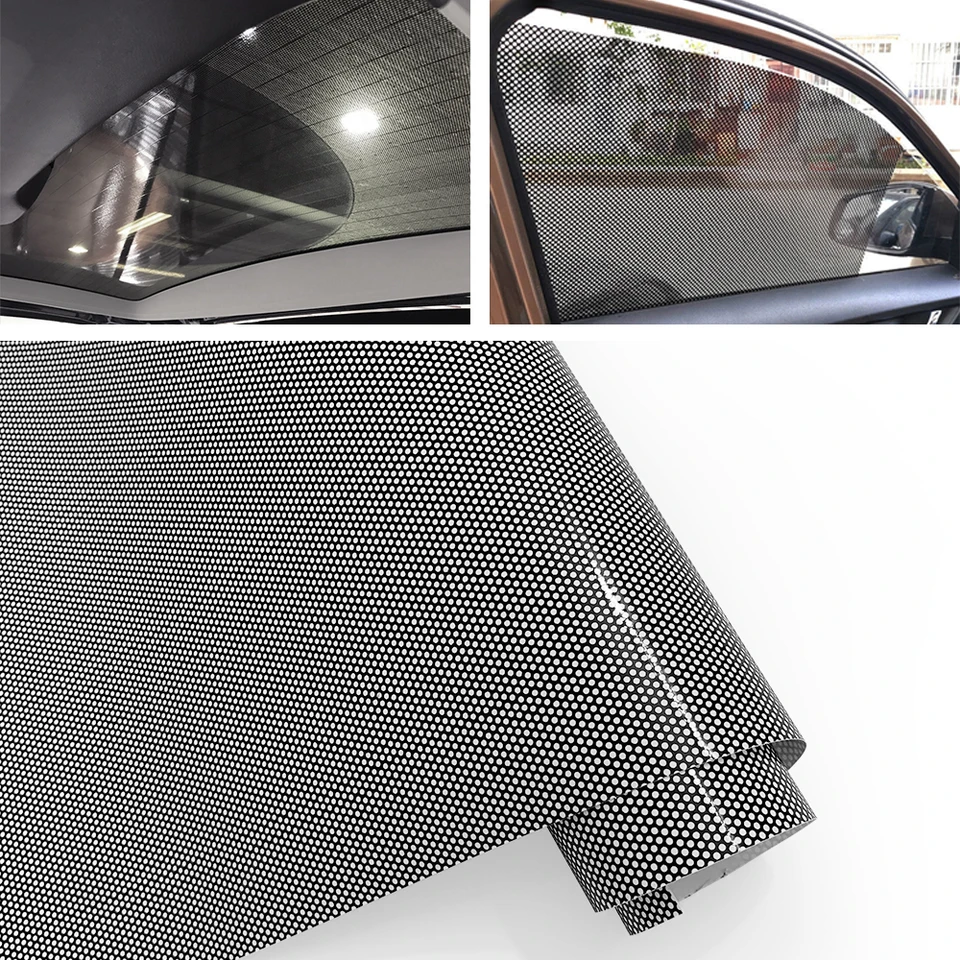 Premium Fly Eye Tint Perforated Mesh Film Headlight Tints ROAD