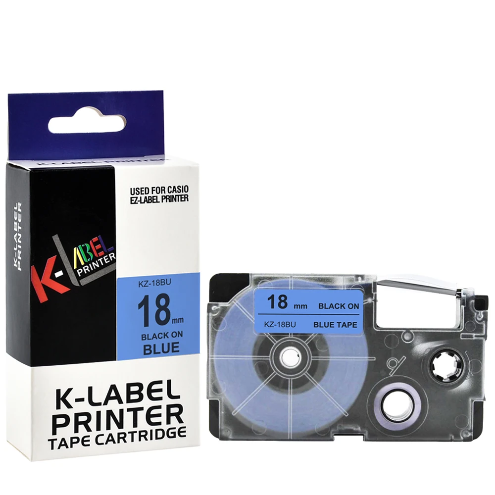 K-Label Printer Tape Cartridge XR-18WE Compatible 18mm kl-820 kl