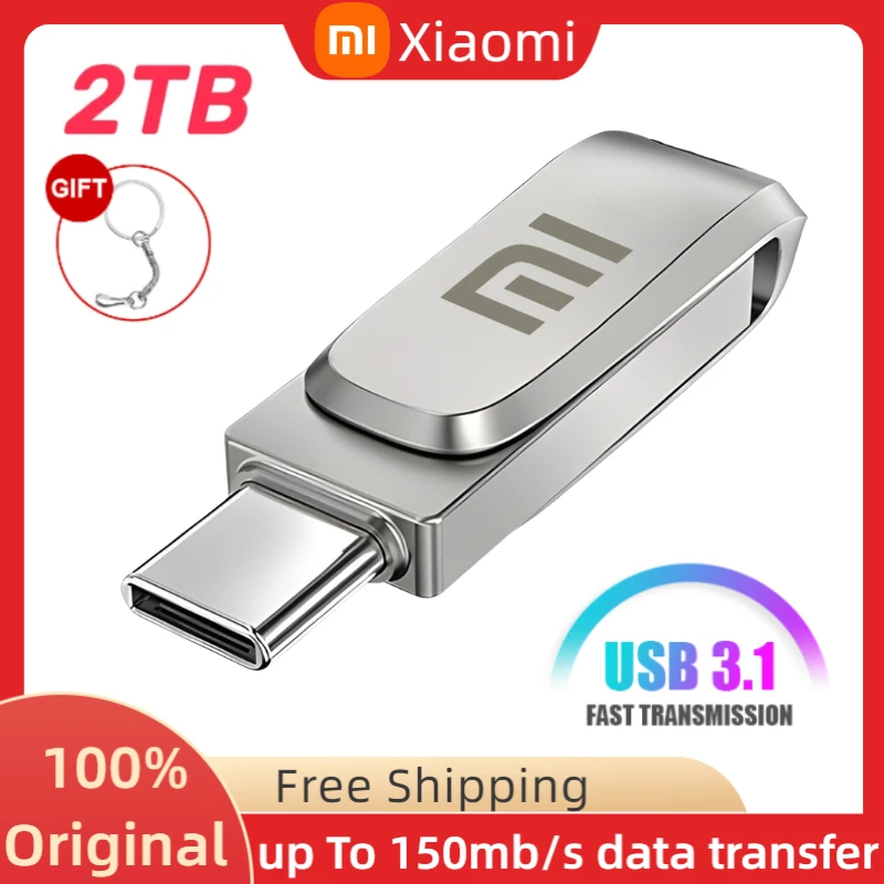 Xiaomi Otg Usb Flash Drive 2Tb 1Tb 256Gb Usb 3.0 U Stick Interfaccia Pen Drive Pendrive Ad Alta Velocità Per Laptop Compute