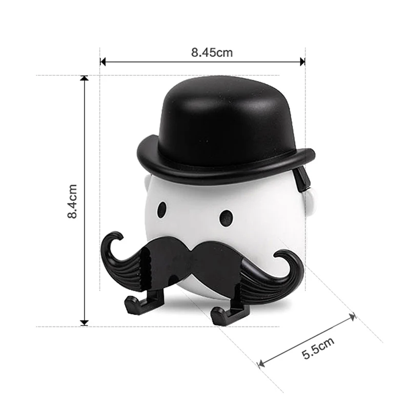 Wall Razor Beard Shaver Holder razor holder razor storage box shaver charger holder Storage Moustache Shape Plastic Bathroom Washroom Sucker Storage Rack Organizer Suction Cup Hook