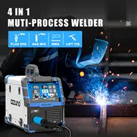 200A MIG Welder,110V/220V Dual Voltage multiprocess welder,Gas Gasless MIG Welding Machine,4 in 1 Flux MIG/Solid Wire/Lift 1