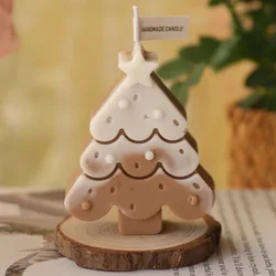 Festive Multi - Color Christmas Tree Aromatherapy Candle Ornament - Perfect Romantic Holiday Gift (Camel)