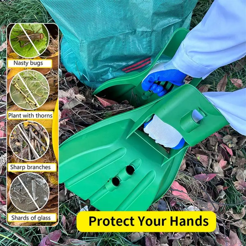 Leaf Picker Upper Claws Hand Rake Leaf Grabber Collector Ergonomic Gardening Tools Cleaning Supplies Scooper Fast Lawn Grass