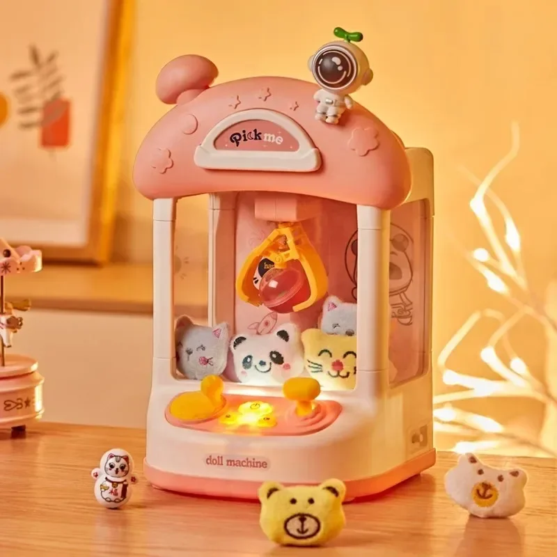 2024 Claw Machine Coin-operated Game Mini Claw Toy  Music Machine Doll Children's Interactive Toy Birthday Gift 3