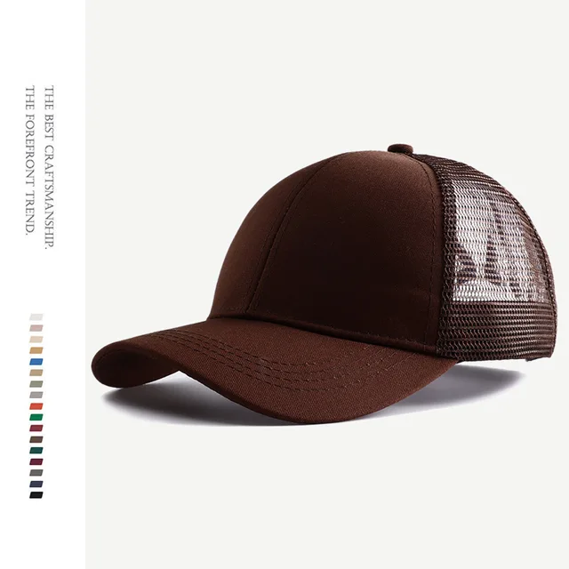 หมวก New Summer Black White Pink Mesh Trucker Hat Snapback Cap 16