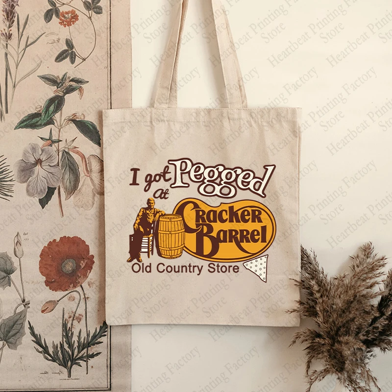 I Got Pegged At Cracker Barrel Old Country Store Canvas Bag
