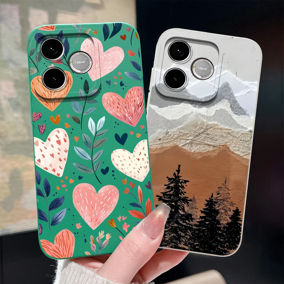 Candy Color Floral Durable Anti-Drop Simple Bumper Case