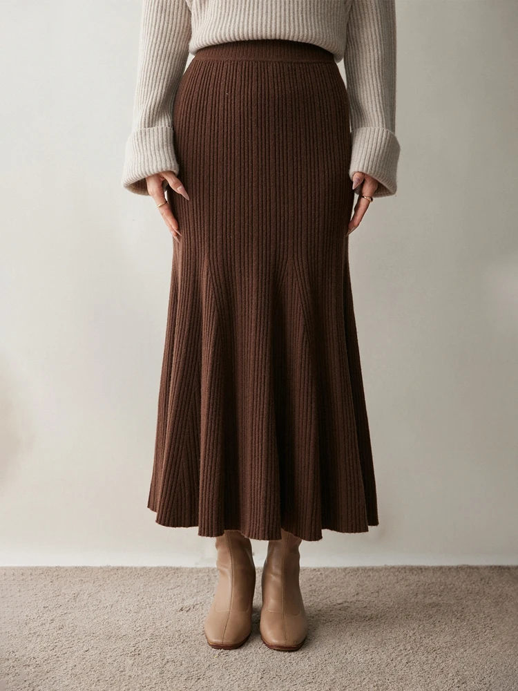 Cashmere skirt winter wear