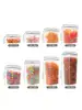Food storage container - suitable for kitchen grains, rice, pasta, tea, nuts, and coffee beans, with labels and markings 2