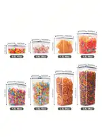 Food storage container - suitable for kitchen grains, rice, pasta, tea, nuts, and coffee beans, with labels and markings 2